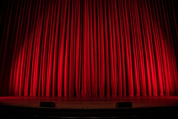 Theatre red curtain